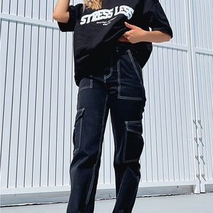 White fox keep on moving cargo pants